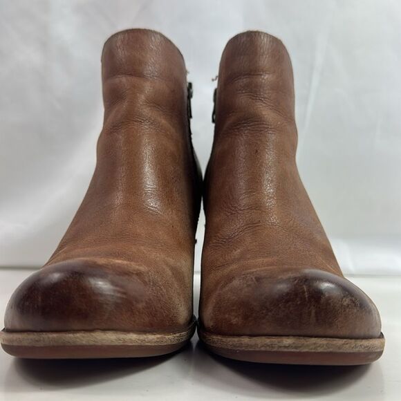 Kork-Ease Destressed Brown Leather Wedge Women's Ankle Boots - Picture 8 of 15